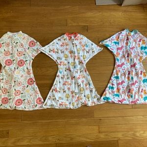 Set of 3 Zipadee-Zip Swaddle Transition sleep sacks, size S (4-8m), 100% cotton